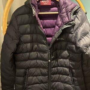 Mountain Warehouse Black and Purple Puffer Jacket